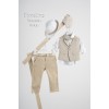 Piccolino Βαπτιστικό κοστούμι Massimo σε χρώμα Beige
